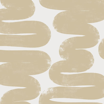 Tempaper x Bobby Berk White & Black Wiggle Room Removable Peel and Stick Wallpaper, 20.5 in X 16.5 ft, Made in The USA