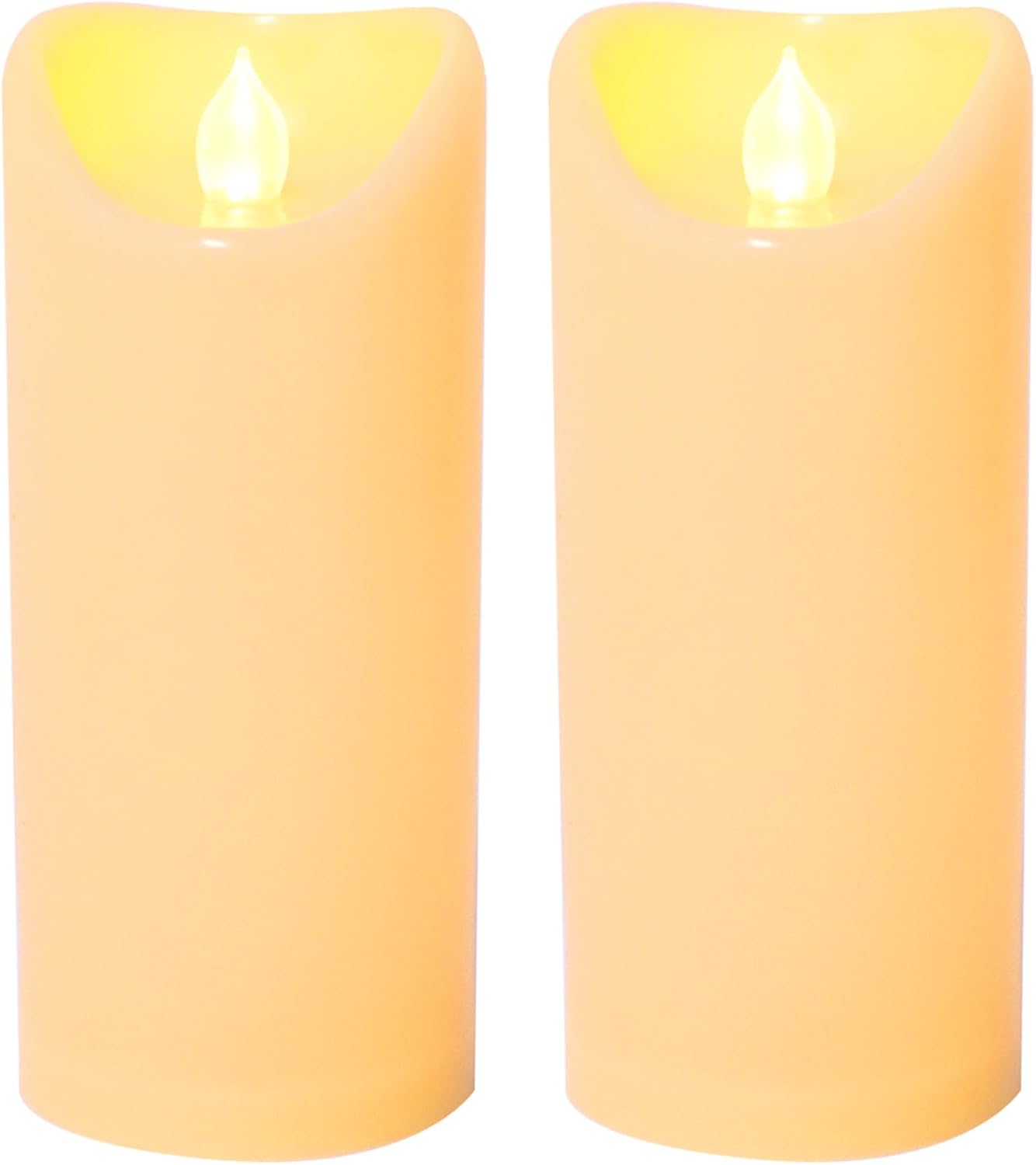 CANDLE CHOICE Waterproof Outdoor Battery Operated Flameless Candles with Remote Timer Plastic Flickering Fake Electric LED Pillars for Lantern Garden Wedding Christmas Decorations 3x4 Inches 3 PCS