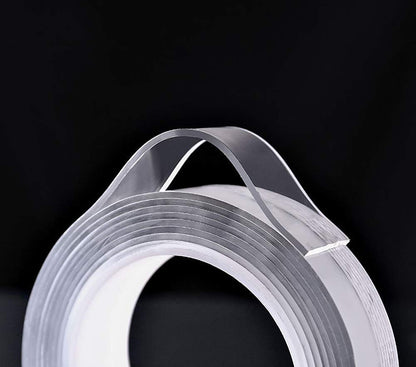 Magik 6.5-16.5ft Nano Magic Tape Double-Sided Trackless Washable Invisible Gel 2-5m (2 Meter/6.56 Feet)