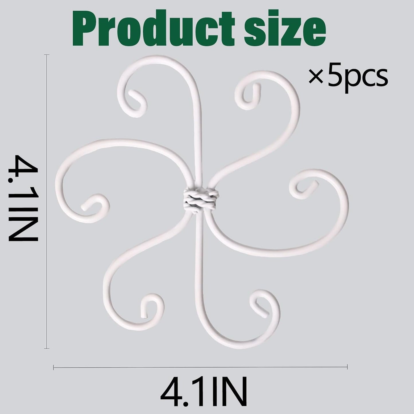 Yohsnor Monstera Plant Stem Support System - 5 Piece Set (5.5x4.7in) | Durable Plant Support Stakes for Climbing Plants & Fishbone Cactus | Ideal Leaf Stabilizer for Indoor Plants & Monstera Care
