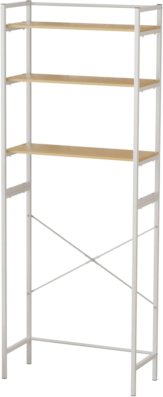 Over Washer and Dryer Storage Shelf, 3 Tiers Laundry Room Washing Machine Storage Utility Rack, Laundry Room Organizer Standing Shelf, 27" L x 11.8" W x 71.2" H ﻿ White