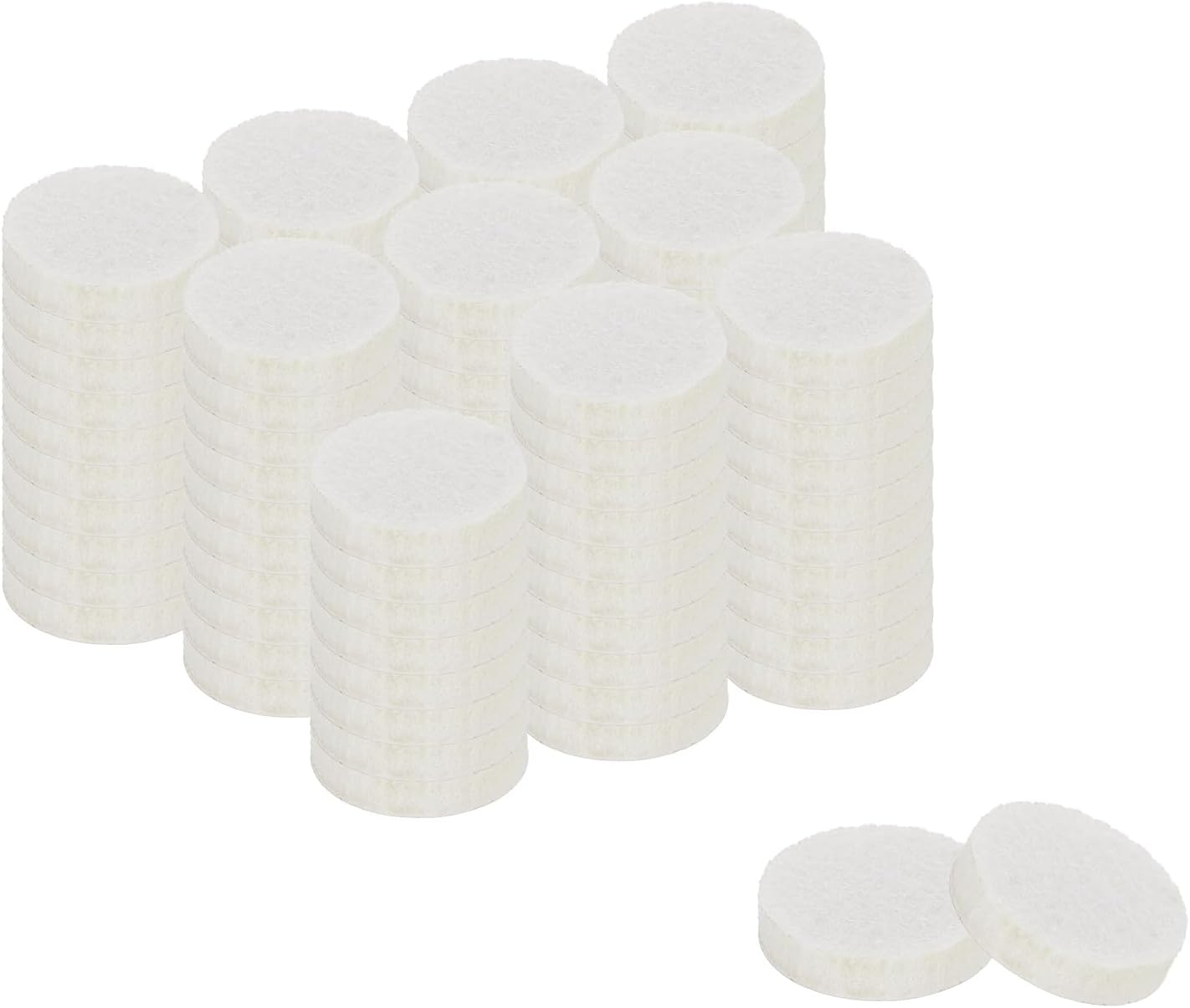 uxcell Furniture Pads, 50Pcs 1.25" - Round Self Adhesive Felt Furniture Pads, Floor Protectors for Furniture Feet Chairs Legs Hardwood Floors (Beige)