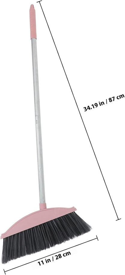STAHAD Heavy Duty Outdoor Patio Broom with Long Handle Angle Floor Cleaning Broom for Indoor and Outdoor Use for Sweeping Pet Hair and Debris in Home and Garage