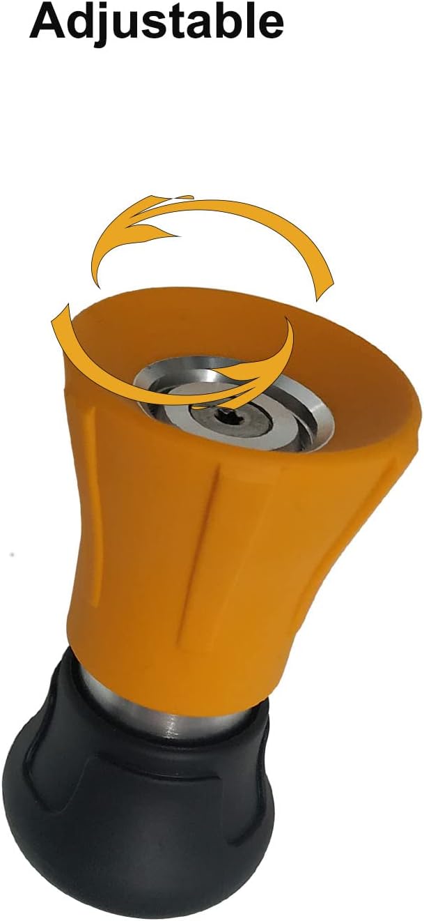 Fireman Style Hose Nozzle - Heavy Duty Hose Spray Nozzle, Garden Hose Nozzle, High Pressure Sprayer Nozzle to Wash Your Car or Water Your Garden – Leak Proof, Universal Fit Garden Hoses