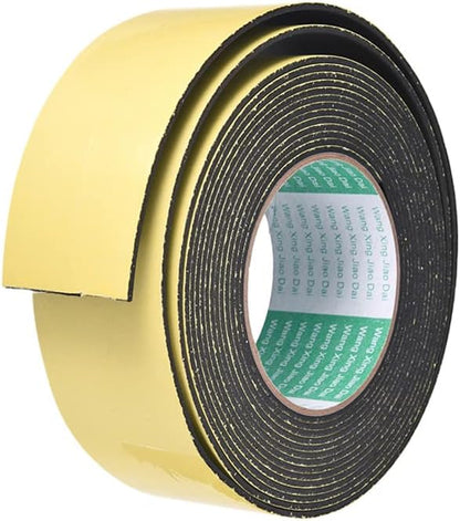uxcell Sealing Foam Tape 5mm Wide 3mm Thick 4m/13ft Long, Self Adhesive Weather Strip for Window Door Insulation, Pack of 2