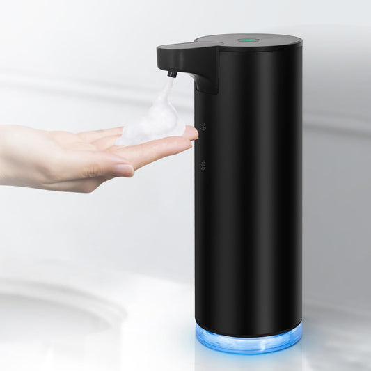 LAOPAO Automatic Soap Dispenser Foaming: Rechargeable Touchless Soap Dispenser Stainless Steel Foam Soap Dispenser for Bathroom Hand Soap Pump for Kitchen Xmas Gift, 9oz, White