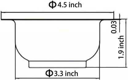 3.5" Kitchen Sink Deep Cup Drain Strainer with Rustproof Gasket | 304 stainless steel| Deep cup holds more debris| Leak-proof rubber gasket | Fit 3.5" standard kitchen sinks with mounting nut