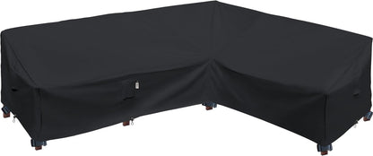 Patio Deck Box Cover, 63x30 Inch Fire Pit Covers with Straps and Handles, Waterproof Heavy Duty Outdoor Furniture Winter Cover for Keter, Suncast, Lifetime Container