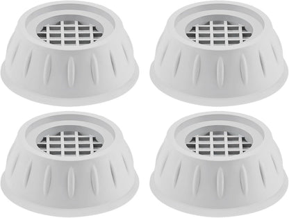 Anti-Vibration Pads for Washing Machine – 4 Pack Rubber Shock Absorbing Feet, Noise Reduction and Floor Protection, Universal Non-Slip Washer Dryer Pedestal Stabilizer