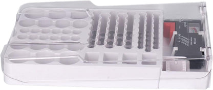 Zopsc Battery Storage Box, Carrying Case with Capacity Test Instrument, Holder Organizer for Car Home