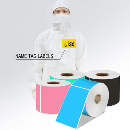 PARLAIM 3 x 5 inch Rectangle Sticker Labels, 250PCS Adhesive Color Coding Stickers for Moving Box Inventory Label, Fluorescent Green