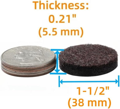 Furnigear Felt Furniture Pads for Hardwood Floors - Self Adhesive Chair Felt Pads, Floor Protector for Furniture Feet, Furniture Sliders Moving Your Furniture Smoothly - Anti Scratch 96 Pcs 3/4" Round