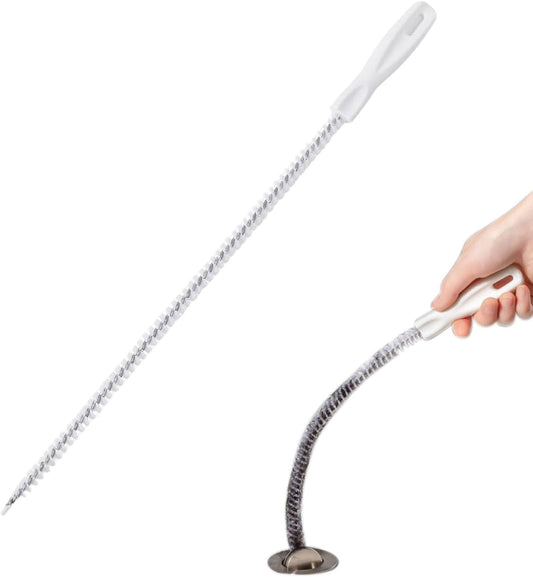 Drain Cleaning Brushs,Sink Drain Clog Remover,Pipe Cleaning Brush,Drain Clog Remover, Drains Cleaner Kitchen Sink,White