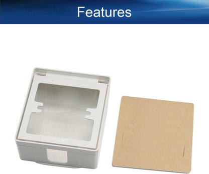 Heyiarbeit Weatherproof Cover Plug in Use Outlet Receptacle Protector 3.86"x4.33"x1.69"(LxWxH) for Retrofit Siding Construction 86 Type White 1Pcs