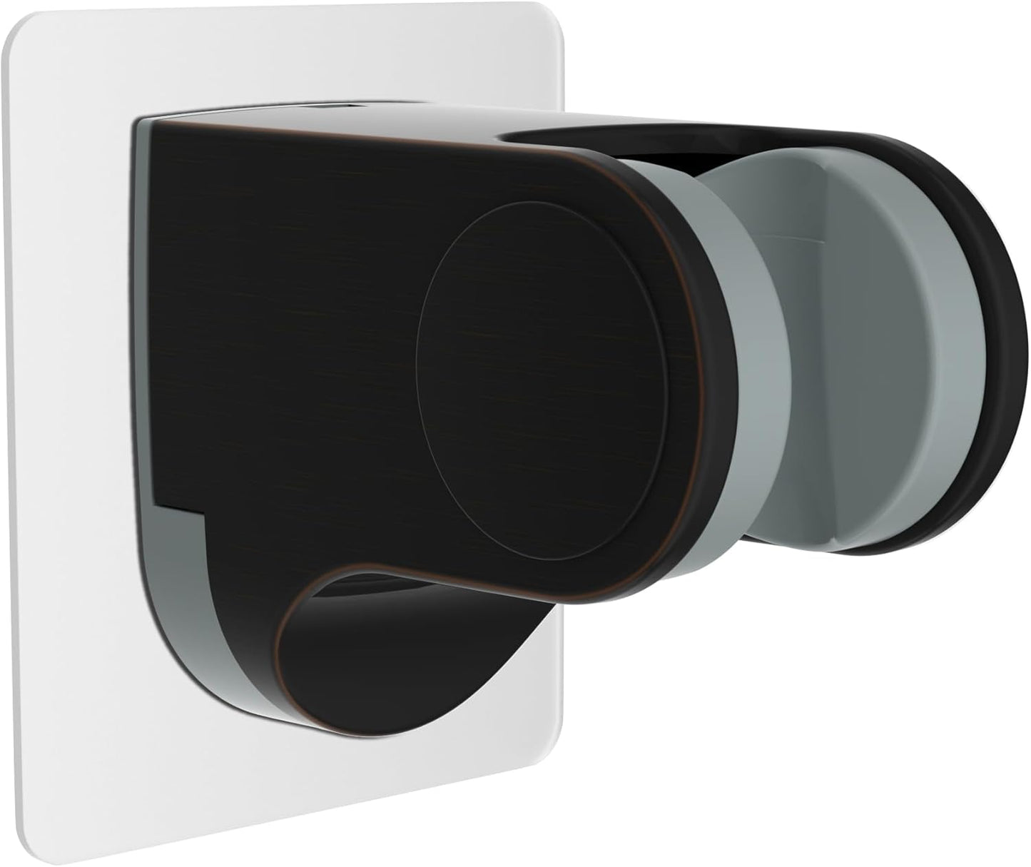 Hibbent Shower Head Holder, Strong Adhesive, Waterproof, Height Adjustable, Wall Mount, No Drilling, Matte Black