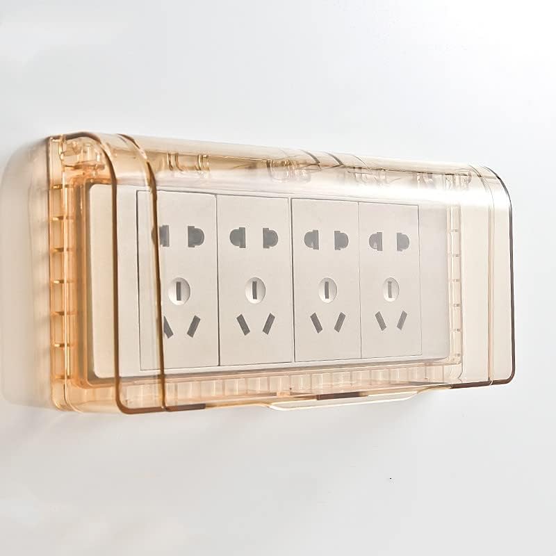 Fielect Weatherproof in Use Outlet Cover Plug Receptacle Protector for Retrofit Siding Construction White 120 Type 137x145x48mm 3Pcs