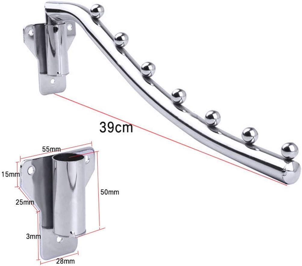 Folding Wall Mounted Clothes Rack, Wall Clothes Hanger Detachable Sturdy Swing Arm Coat Hanger Stainless Steel Clothes Hook Closet Rod Clothing Holder Drying Racks for Bathrooms Laundry Room, 2 Pack
