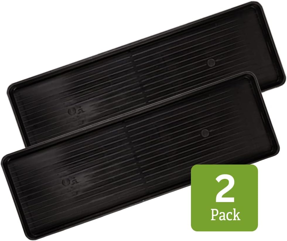 Gardener's Supply Company Entrance Boot Tray | Multi-Purpose All Weather Waterproof Indoor and Outdoor Shoe Mat Made with 100% Durable Recycled Plastic | 22" L x 15.5" W 2" Deep, Black - Size Small