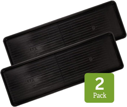 Gardener's Supply Company Entrance Boot Tray | Multi-Purpose All Weather Waterproof Indoor and Outdoor Shoe Mat Made with 100% Durable Recycled Plastic | 22" L x 15.5" W 2" Deep, Black - Size Small