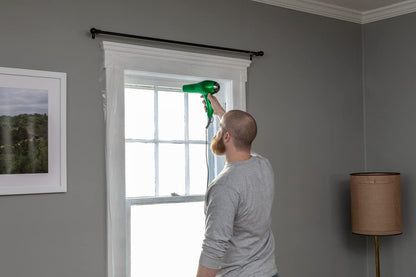 Duck Brand Winter Window Insulation Kit – Window Seal Rolled Shrink Film Covers Up to 15 3’ x 5’ Windows – Window Tape Included – Easy Indoor Installation - Clear - 15-Pack (288069)