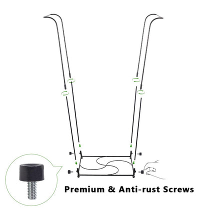 Trash Bag Holder, Garbage Bag Holder, Metal Leaf Bag Holder Stand | Portable Trash Bag Holder for 30-45 Gallon for Lawn, Yard, Camping, Outdoor, S-Shape Base