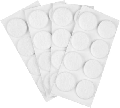 Furndiy Felt Furniture Pads for Hardwood Floors, Self-Adhesive Felt Pad for Chairs & Seat Legs, Easy Slide, Anti Scratch, Noise Stopper, Bumper & Buffer, Floor Protection - Based in USA - 0.8'' Black