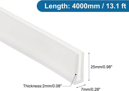 PATIKIL U Channel Edging Trim, 26Ft Sheet Metal Edge Guard Protector Rubber Edge Trim Air Sealed Seal Strip, 5/64" Slot, Fits 1/16"-5/64" Edge, 9/32" x5/128 x5/32