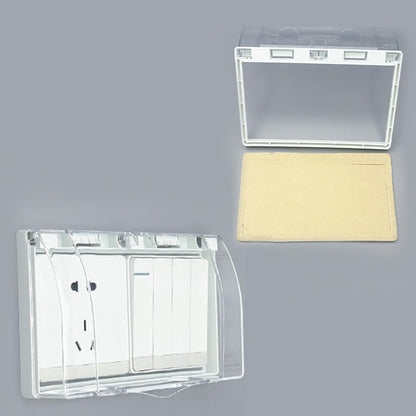 Fielect Weatherproof In Use Outdoor Outlet Cover 86Type Clear Electrical Outlet Cover Box 5" x 8.4" x 1.9"