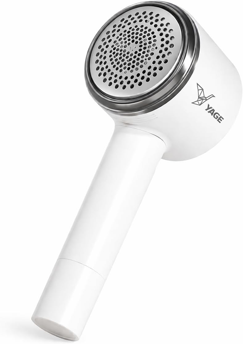 Rechargeable Fabric Shaver & Lint Remover, 3-Speed Electric Sweater Defuzzer with 6 Blades, LED Display – Remove Pills from Clothes, Furniture, Couch, Blankets
