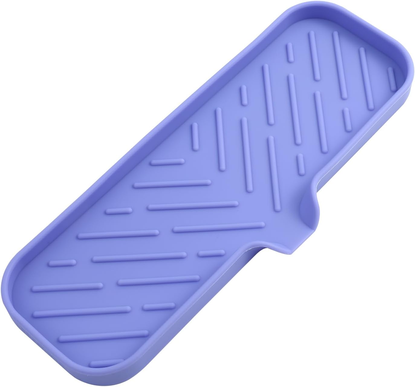 MicoYang Silicone Bathroom Soap Dishes with Drain Spout-Bathroom and Kitchen Sink Organizer,Sponge Holder,Dish Soap Tray,Perfect for Dispenser,Scrubber,Bottle,Cup on Sink or Counter-Coffee 4.9"×3.2"