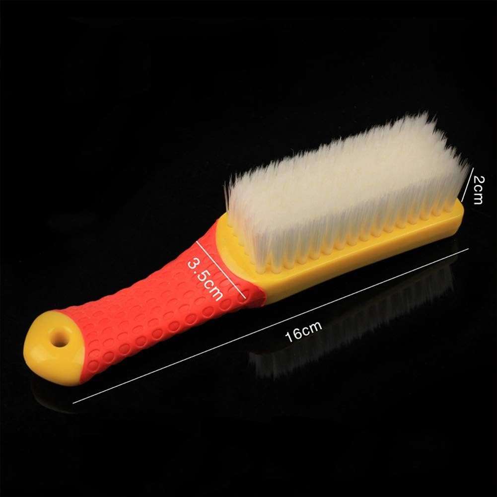 Scrub Brush Comfort Grip & Flexible Stiff Bristles Heavy Duty for Bathroom Shower Sink Carpet Floor, Blue Red