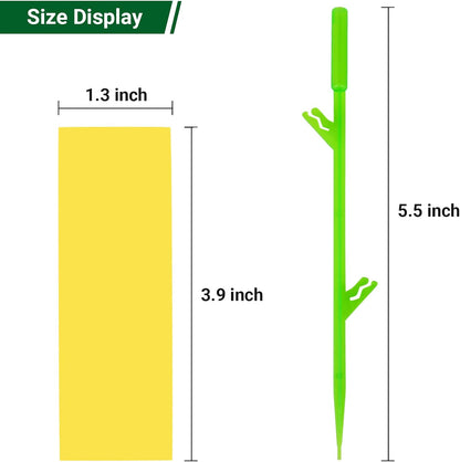 30PCS Fruit Fly Traps for Indoors Gnat Traps for House Indoor Yellow Sticky Traps for Plant Gnats Catcher for Whiteflies Fungus Gnat Mosquitoes Thrips... Stake Holders Included