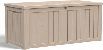 50Gal Outdoor Storage Box Anti-Theft Delivery Box Lockable Deck Box | Heavy-duty UV & weatherproof resin for secure parcel drop, patio cushion storage, garden tools & porch package organization