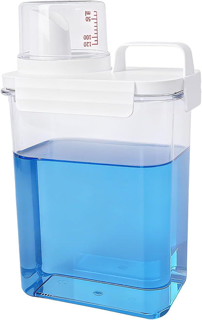 Laundry Detergent Dispenser - 61oz Refluxable Plastic Liquid Laundry Detergent Container for Laundry Room Organization