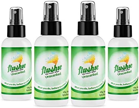 Flushie Pre-Toilet Spray Travel Size Toiletries Bathroom Spray for Toilet Deodorizer Traveling Essentials - Poop Odor Eliminator (Linen, 1oz 3pack)