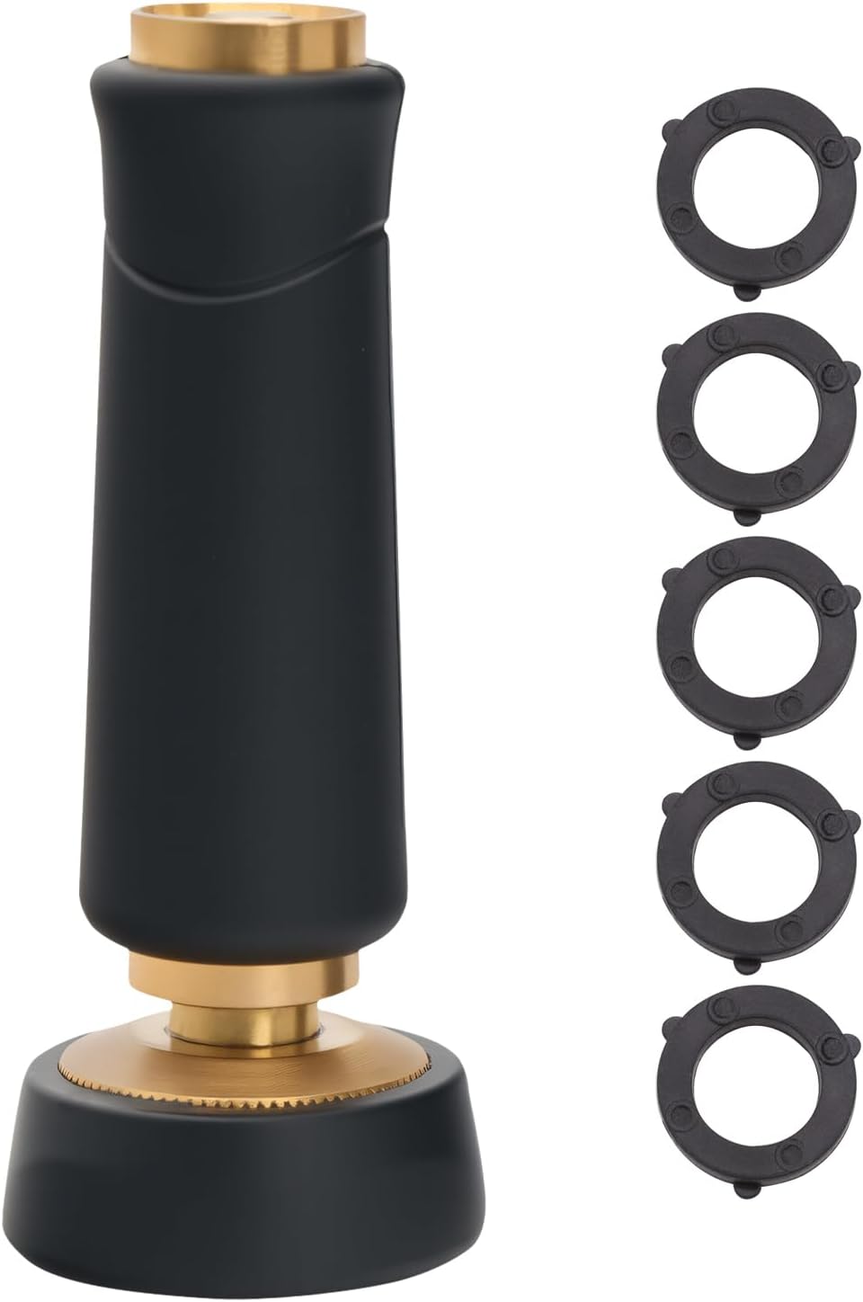 Besiter Brass Hose Nozzle, Heavy-Duty Sprayer for Garden Hoses, High Pressure Adjustable Twist Hose Nozzle, Spray Gun Rubber-Coated, Extra 10 Rubber Washers, 2 Pack