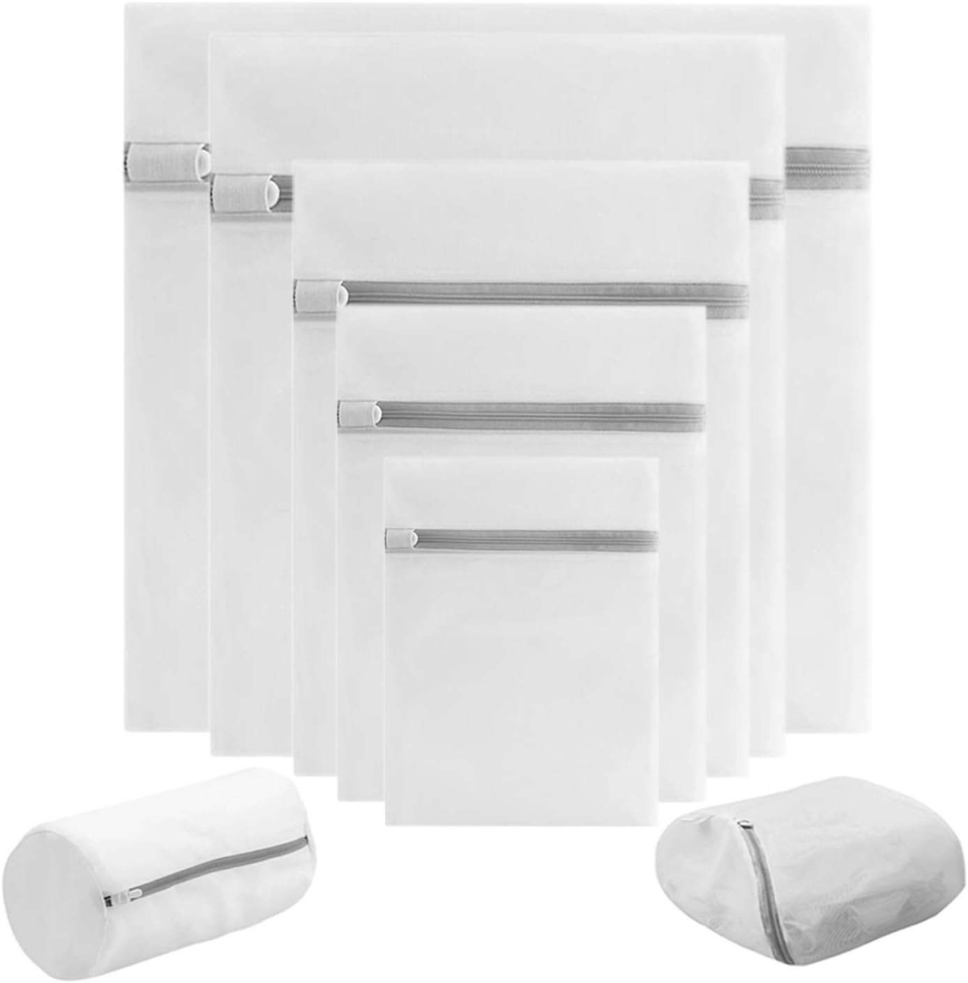 Mesh Laundry Bags - 9pcs Premium Zippered Fine Mesh Laundry Bags Set, Delicate & Lingerie Washing Organizer