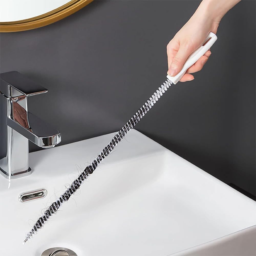 Flexible Drain Cleaner Brush, Bendable Shower Sink Long Pipe Cleaners Hair Clog Remover Cleaning Tool for Home Kitchen Sink, Bathroom Hair, Unclog Toilet, Dryer Vent, Sewer, Snake Tube
