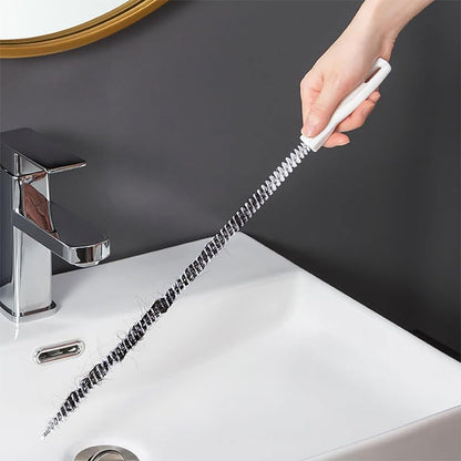 Flexible Drain Cleaner Brush, Bendable Shower Sink Long Pipe Cleaners Hair Clog Remover Cleaning Tool for Home Kitchen Sink, Bathroom Hair, Unclog Toilet, Dryer Vent, Sewer, Snake Tube