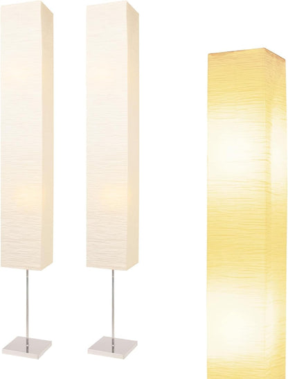 Paper Floor Lamp, Rice Paper Lamp for Living Room, Japanese Floor Lamp Rice Shade for Bedroom, Office& Living Room-Beige(Oval)