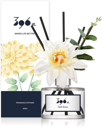 396 st. Rose Flower Reed Diffuser, Vanilla Lavender, 200ml(6.7oz) / Reed Diffuser Sets, Home Fragrance, Scented Oils, Home & Bathroom Décor