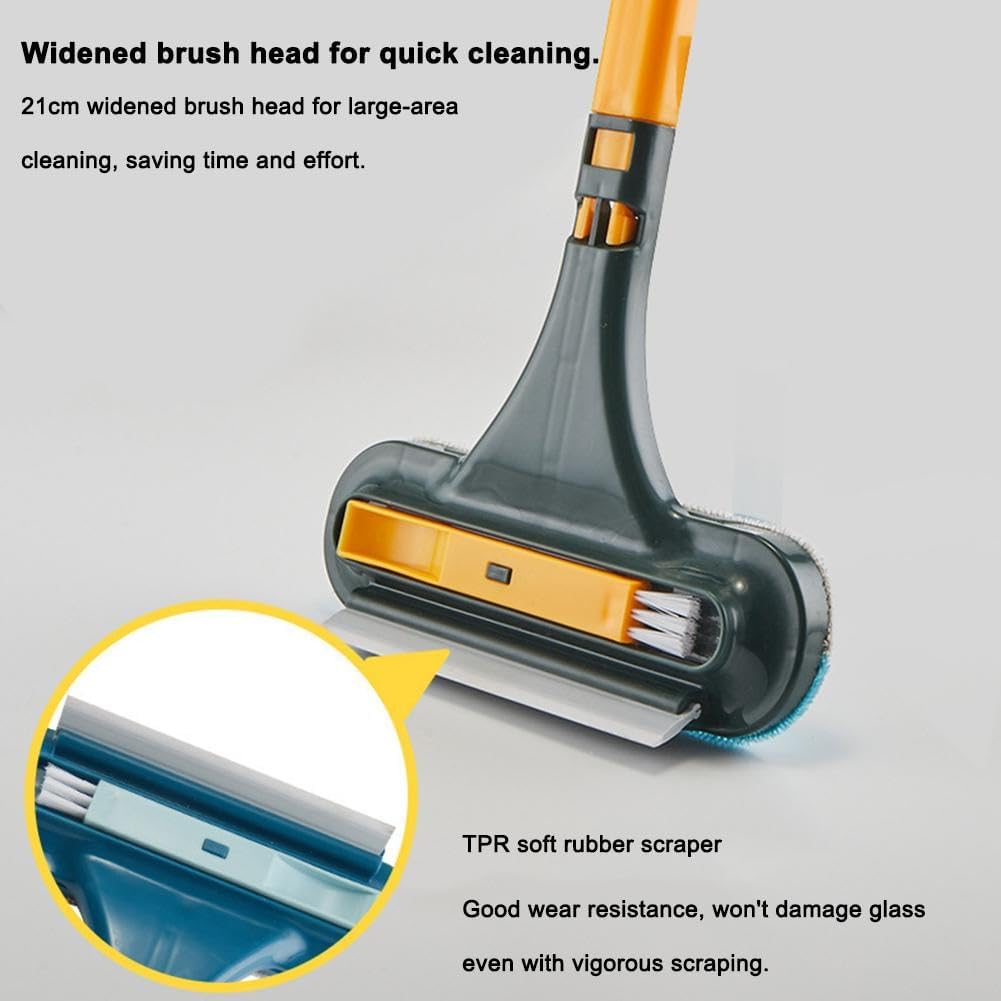 Window Screen Cleaning Brush, Double Sided Window Cleaning Brush and Scraper, Mesh Screen Cleaner,Multi-Purpose CleaningBrush for Patio, Door, Porch Screens