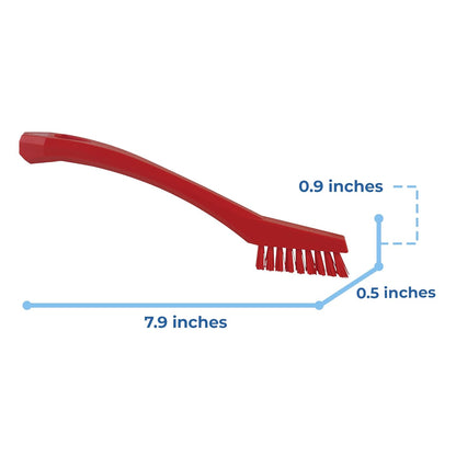 Vikan - 44016 Detail Brush, Multifunctional, Slip-Resistant Cleaning Tool, Extra Stiff Polypropylene & Polyester Bristle, 8 Inch, Yellow