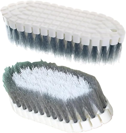 2 Pcs Without Dead Corner Multi Purpose Heavy Duty Scrub Brush, Heavy Duty Hand Held Scrub Stiff Bristle Brush, Multiple Segments are Bendable Fruit Vegetable Brush,Bathtub Tile Brush Bathroom Brush