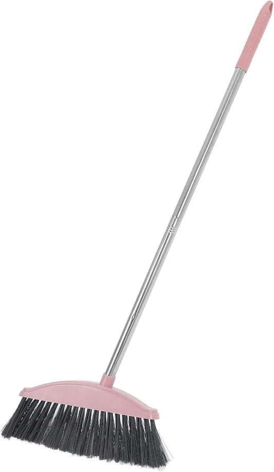 STAHAD Heavy Duty Outdoor Patio Broom with Long Handle Angle Floor Cleaning Broom for Indoor and Outdoor Use for Sweeping Pet Hair and Debris in Home and Garage