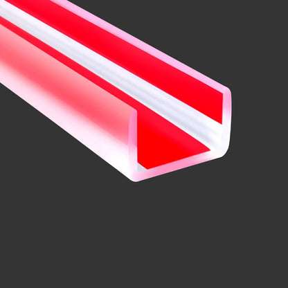 Clear Rubber Edge Trim, Self-Adhesive Silicone Edge Trim, Edge Protector for Sheet Metal, Glasses or Flexi Glasses, Silicone Rubber Material, Transparent Color, Fit 1/4"(6mm), U Channel Edge Guard