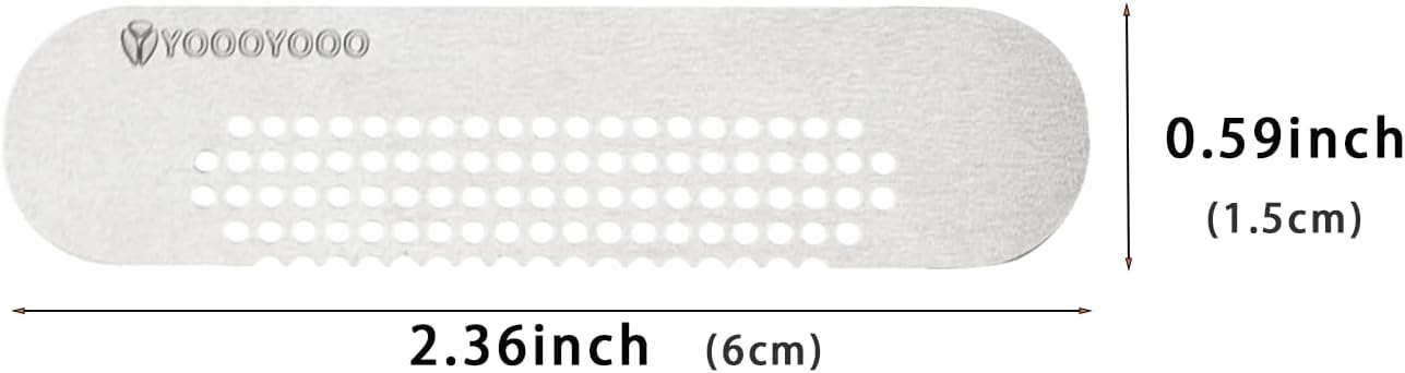 25PCS 304 Stainless Steel More Durable Window Weep Hole Screen Patch Drain Quickly PET Self Adhesive More Sticky & Waterproof (2.36in*0.59in(6cm*1.5cm))