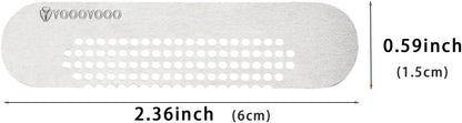 25PCS 304 Stainless Steel More Durable Window Weep Hole Screen Patch Drain Quickly PET Self Adhesive More Sticky & Waterproof (2.36in*0.59in(6cm*1.5cm))