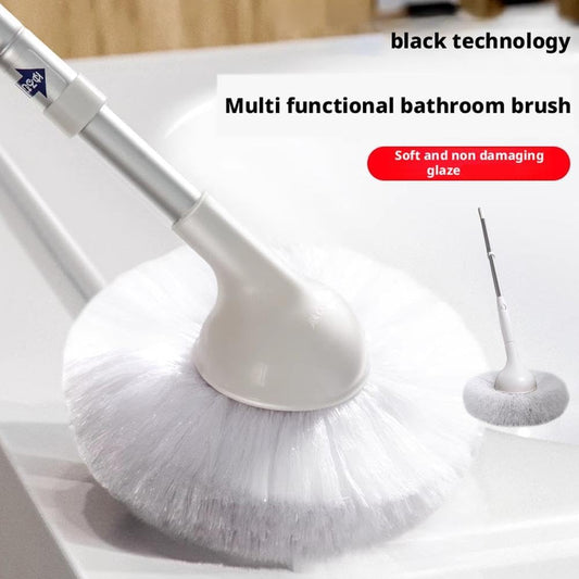 Tub Tile Scrubber Brush with 48" Extendable Long Handle, Adjustable Bathroom Brush, Non-Scratch Soft Tub Brushes Mop for Bathtub Shower Sink Faucet