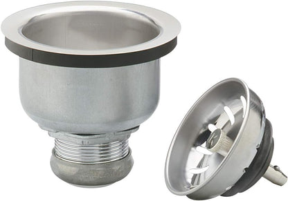 Keeney 1434SS Deep Cup Sink Strainer with Power Ball Basket, Stainless Steel